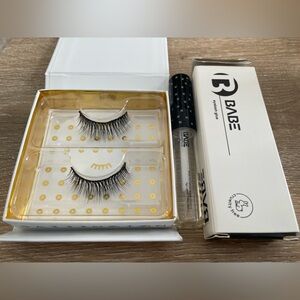 Eyelash Monroe 3-D silk Lashes + babe glue